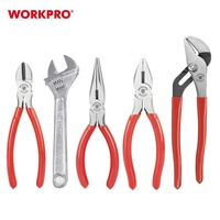 Kit d'outils de bricolage WORKPRO pour la maison, 5 pièces (pinces, clés) avec étui rigide, alimentation manuelle