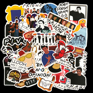 50 pz amici Show Tv adesivo di carta per ragazzi Skateboard bagaglio portatile Notebook - Product Image 5