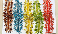 Applique florale de luxe faite à la main en fil 3D avec strass brillants pour accessoires de robe