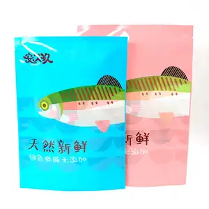 Bolsa retorta UV de alta temperatura para frutos do mar, sacola de plástico com logotipo de qualidade alimentar com vedação de três lados