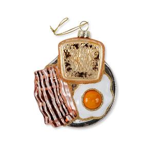 MRS Factory Produce adornos colgantes de <span class=keywords><strong>Navidad</strong></span>, comida de vidrio, tocino y huevos, adornos de desayuno, decoración del árbol de <span class=keywords><strong>Navidad</strong></span> para el hogar - Product Image 1
