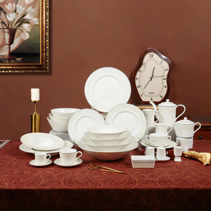 ชุดอาหารเซรามิกโซยิง จานกลม ชาม ถ้วยน้ำชา ชุดภาชนะสำหรับงานแต่งงาน ใช้ในบ้าน - Product Image 1