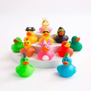 2025 Hot Sale Assorted Animal-printed Rubber Ducks Jeep Ducking Gift Set Weighted Floating Race <b>Bath</b> Toys for Baby Festivals - Product Image 3