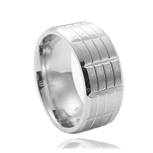 Titanium Steel Geometric <b>Ring</b> <b>Silver</b> Unisex Fashion Jewelry Gift - Product Image 1