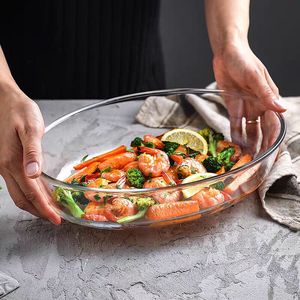 <span class=keywords><strong>Bandeja</strong></span> para Hornear de Vidrio Borosilicato de Alta Resistencia, Forma Ovalada, 3L, para <span class=keywords><strong>Horno</strong></span> de Microondas - Product Image 3