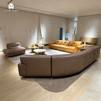 Ensemble de canapés en cuir italien de l'usine de Foshan, mobilier de salon, ensemble de canapés modernes sectionnels pour villa et hôtel