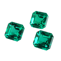 Émeraude colombienne de laboratoire, qualité supérieure, taille Asscher, pour la fabrication de bijoux, 5*5~10*10mm, vente directe d'usine