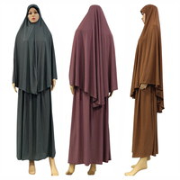 Abaya de dubaï pour femmes, Robe musulmane de couleur unie, vêtements de prière, longue Robe de Ramadan, Kaftan islamique, ensembles de Jilbab