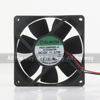 Kipas Pendingin Sunon 5V 24V 48V DC 12V 2.7W AC EC 8025 80X80X25MM 8CM Chassis Server Dual Ball Mute Two-wire PSD1208PKB3-A