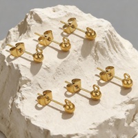 Perles en acier inoxydable 316L, aiguilles de soudure, tiges de boucles d'oreilles, petites clous d'oreilles, accessoires de bijoux faits à la main en or 18 carats pour boucles d'oreilles DIY