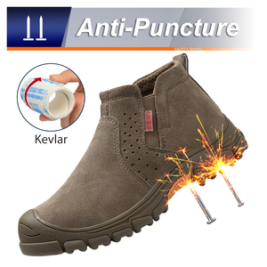 Jiankun phong cách Irontoe chống đâm thủng thợ hàn an toàn khởi động cao breathability Lưới Đế cap thâm nhập bảo vệ - Product Image 3