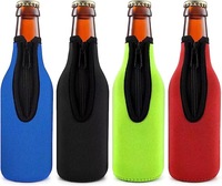 Housse isotherme zippée en néoprène pour bouteille de bière, souple, personnalisable, sac isotherme pour une bouteille de vin ou de bière, support isolant pour bouteille à col long