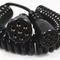 Câble d'extension spiralé 24V 7P ISO 1185 Type N, longueur au choix, pour connecter camion et alimentation électrique
