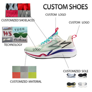 أحذية تزلج بلونين أزرق مخضر وأبيض مع أربطة، أحذية رياضية كاجوال ذات نعل سميك للرجال والنساء، أحذية مريحة للمشي اليومي - Product Image 2