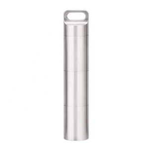 Al aire libre edc titanio medicina píldora caja de plata impermeable T4C drogas organizador pastillero - Product Image 6
