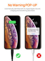 Cable USB de Carga Rápida con Certificación MFI para iPhone 13/14 y Dispositivos iOS - Compatible con Carga Rápida de 2.4A