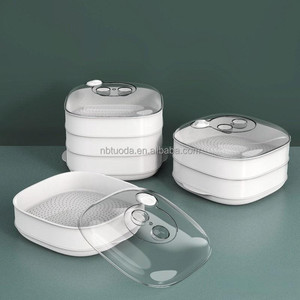 Boîte à <span class=keywords><strong>vapeur</strong></span> carrée en plastique <span class=keywords><strong>Cuiseur</strong></span> à <span class=keywords><strong>vapeur</strong></span> domestique <span class=keywords><strong>Cuiseur</strong></span> à <span class=keywords><strong>vapeur</strong></span> à micro-ondes et récipient pour aliments cuits à la <span class=keywords><strong>vapeur</strong></span> - Product Image 6