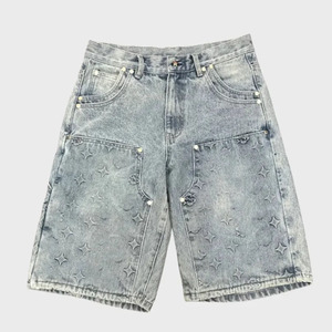 <span class=keywords><strong>Pantalones</strong></span> <span class=keywords><strong>Cortos</strong></span> de Mezclilla Personalizados para <span class=keywords><strong>Hombre</strong></span>, Estilo Urbano, Doble Rodilla, Grabado Tridimensional, Jorts de Mezclilla CARPENTER, <span class=keywords><strong>Pantalones</strong></span> <span class=keywords><strong>Cortos</strong></span> de <span class=keywords><strong>Trabajo</strong></span> - Product Image 1