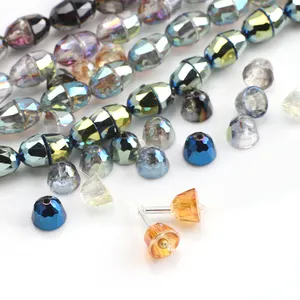 Zhubi 8mm facettierte Glockenform Glasperlen Handgemachte Weihnachts geschenk Kristall perlen für DIY Herstellung Halskette Armband Modeschmuck
