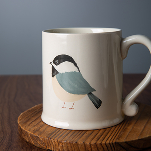 Juego de tazas de gres con logotipo personalizado promocional de Life <span class=keywords><strong>Word</strong></span>, tazas de café de cerámica con patrón de pájaro para venta al por mayor - Product Image 3