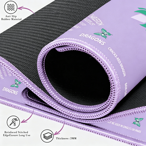 Tapete de Mesa Antideslizante de Goma Lavable y Silencioso con Logotipo Personalizado XFL, Tapete de Mahjong Plegable Cuadrado de Tamaño y Color Personalizados, Color Morado - Product Image 3