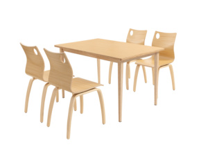 Tables et chaises de salle à manger en bois massif de Style nordique Table en bois naturel <span class=keywords><strong>Simple</strong></span> moderne maison hôtel Restaurant école salon - Product Image 3
