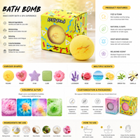 Coffret Cadeau de Bombes de Bain Personnalisées OEM, Sel de Bain Moussant Hydratant avec Emballage Personnalisé