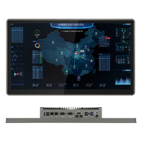 PC industriel à écran tactile résistif/capacitif de 21,5 pouces avec processeur I5 8279U, support mural, compatible Windows/Linux, 16/32 Go de RAM