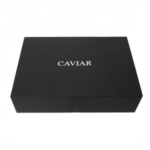 10 hộp trứng cá muối Hộp quà tặng với muỗng thiếc mở hộp các tông màu đen cho gói 20g Jar - Product Image 2