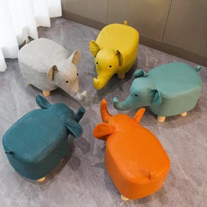 Elephant Stool Children's Animal Stool Soft Home Living Room Cartoon Cute Low Stool - Product Image 1