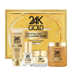 Özel etiket 24k altın Serum cilt bakımı seti kore organik Anti Aging beyazlatma cilt bakımı seti (yeni) toptan - Product Image 1