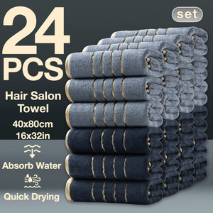 Serviette de salon de coiffure Gozone Home 40x80cm 24 pièces absorbante séchage rapide pour salle de bain - Product Image 1