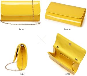 Custom Shiny Leather Envelope Clutch Lady Evening Handbag Mirror Leather Stylish <b>Small</b> Shoulder Bag <b>Purse</b> for Christmas Party - Product Image 4