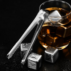 Cubitos de Hielo Cuadrados de Acero Inoxidable, Paquete de 6, Piedras Enfriadoras para Whisky, Uso en Fiestas - Product Image 3