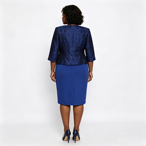 Robe de cérémonie pour mère de la mariée grande taille, ensemble deux pièces, costumes élégants pour femmes, costumes floraux pour occasions spéciales, haute qualité - Product Image 2
