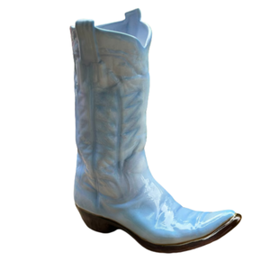 Vintage Blue Redware con stivale <span class=keywords><strong>da</strong></span> Cowboy <span class=keywords><strong>da</strong></span> <span class=keywords><strong>parete</strong></span> porta fiammiferi in ceramica Art ~ usato condizione Striker - Product Image 2