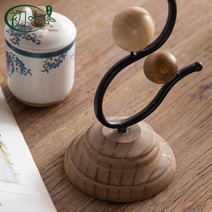 Candelabro de hierro forjado estilo Wabi Sabi, adorno de forma redonda, artesanía manual para decoración del hogar, accesorio para estudio fotográfico - Product Image 2