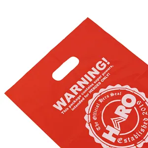 High Quality Material Retail Shopping Goodie Bag with Die Cut Handles Reusable Die Cut Plastic Shopping Bags