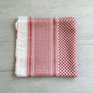 イスラム教徒向け クラシック ケフィヤ スカーフ ポリエステル シフォン チェック柄 ストライプ柄 スクエア アラビア ヘッドスカーフ 肌に優しい 通気性 メンズ - Product Image 4