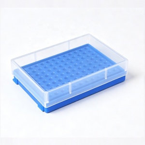กล่องพลาสติกสำหรับห้องปฏิบัติการ 96 ช่อง สำหรับหลอดไมโครเซนตริฟิวจ์ PCR ขนาด 0.2 มล. พร้อมฝาปิด - Product Image 4
