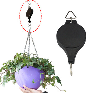 Retractable Plant Hanger <b>Hook</b> for Gardening, Adjustable Pulley <b>Hook</b> for Hanging Flower Pots and Planters - Product Image 2