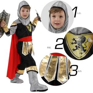 Nouveautés MS : Costume de Chevalier pour Garçons, Déguisement Médiéval, Costumes d'Halloween, Ensemble de Jeu de Rôle - Product Image 4