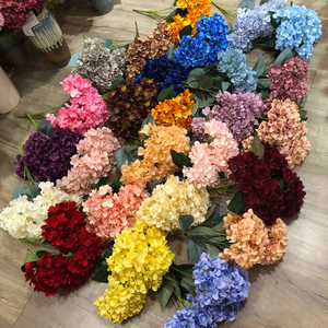 Hortensia Artificial <span class=keywords><strong>de</strong></span> seda para el hogar y el jardín, centro <span class=keywords><strong>de</strong></span> <span class=keywords><strong>mesa</strong></span> <span class=keywords><strong>de</strong></span> 5 cabezales, E-L114, para <span class=keywords><strong>boda</strong></span> - Product Image 1