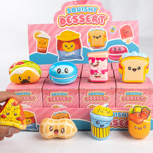 BT 12pc Mini Squeeze Toys Blind <b>Box</b> School Surprise <b>Gift</b> Pack With Various Food Fries Slow-Rising Squishy Toy Kawaii Figure Doll - Product Image 2