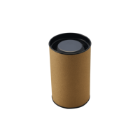 Tube rond en papier biscuit personnalisable avec couvercle kraft-Couleur, taille, impression et dimension personnalisées pour emballage cadeau