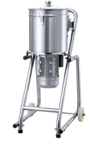 Mixeur Commercial Grande Capacité 20L 30L en Acier Inoxydable pour Aliments Secs/Humides, Sauce Pimentée, Purée de Gingembre