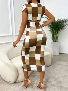 Alla ricerca di una nuova semplice borsa con scollo a V vestito con stampa di natiche per le donne - Product Image 6