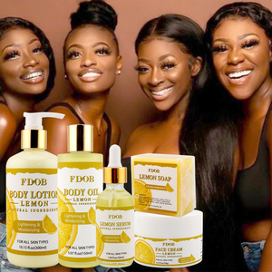 Coffret Éclaircissant Soins du Visage et du Corps au Citron et aux Herbes avec Vitamine C & Lotion Sérum Visage Crème et Huile Corporelle Luxueuses | Tous Types de Peaux - Product Image 4