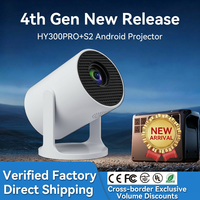 [Nouveau 2026] Projecteur intelligent HY300 Pro, Android 11 WiFi 6, 180 °   Projecteur portable Swivel, résolution native 720P 4K, 120 ANSI Lumens