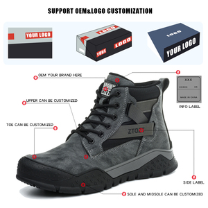 Scarpe da Lavoro Alte da Uomo con Punta in Acciaio Antinfortunistiche e Antiperforazione per Lavoro in Fabbrica ed Escursionismo Protezione di Sicurezza Resistenti all'Usura - Product Image 5